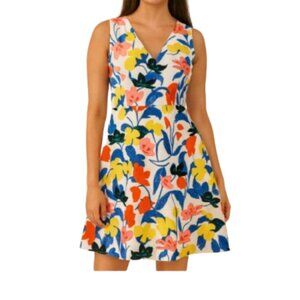 J. Crew A-line Sleeveless Dress in Morning Floral SZ 8